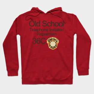 Old School Telephone Installer text design Hoodie